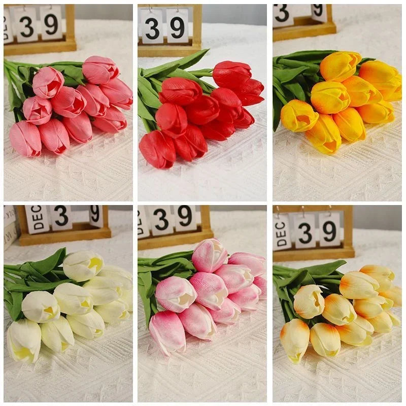 1/3/5PCS Tulips,  Artificial but  Real Touch Flowers.   Tulip Bouquet Decor. Reuseable Tulips  for Home, Easter and Special Days