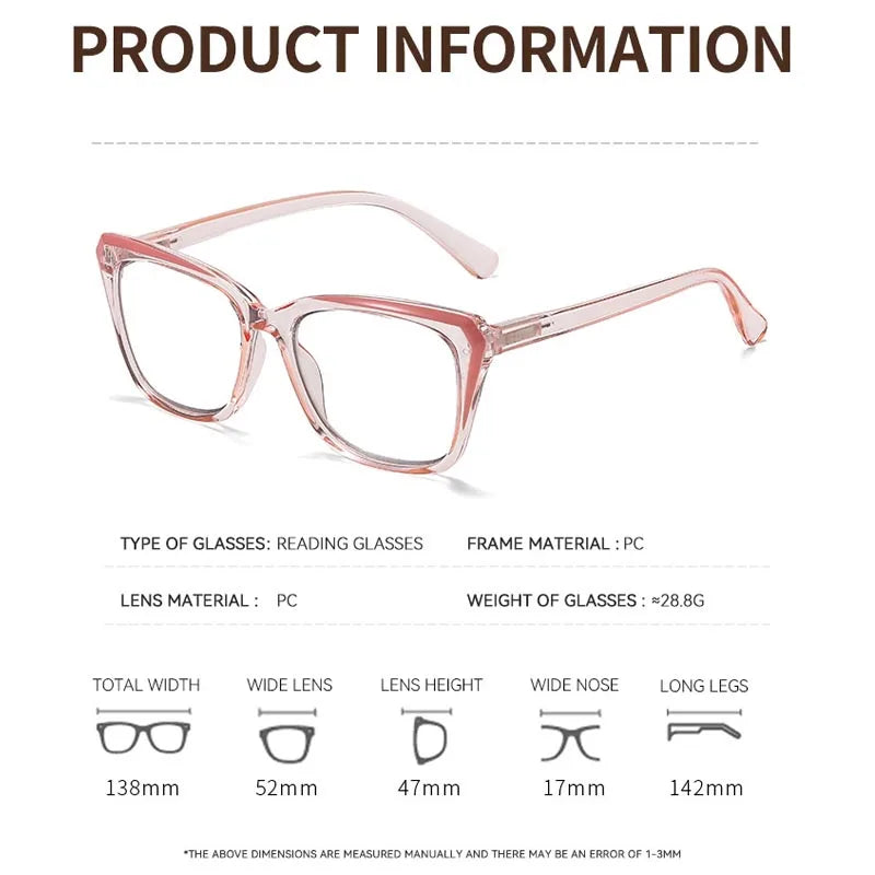 Transparent Frame, Photochromic, Multifocal Reading Glasses for Women/ Men,  Fashion Progressive,  Anti - Blue Light,  Presbyopia READERS.  THESE GLasses are LOADED with choices and features.