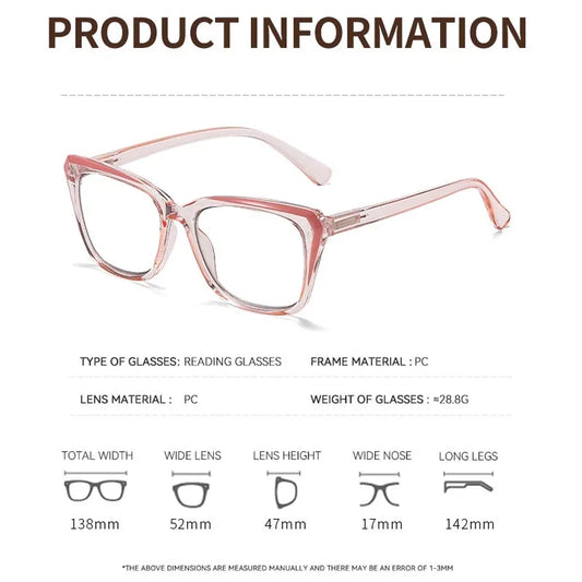 Transparent Frame, Photochromic, Multifocal Reading Glasses for Women/ Men,  Fashion Progressive,  Anti - Blue Light,  Presbyopia READERS.  THESE GLasses are LOADED with choices and features.