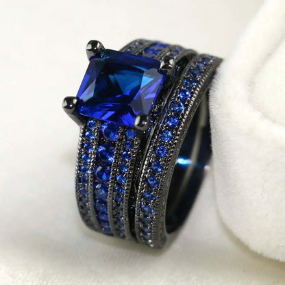 Fashion Couple Rings Men's CZ Stainless Steel Ring, Womens  Heart Cut Crystal Rhinestones Ring Set Wedding  Annniversary, Engagement Jewelry