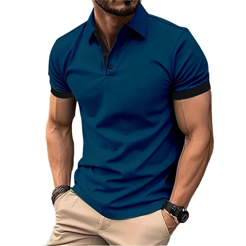 Summer Short Sleeve Polo Shirt for Men. Lots of  Stretch to the T -Shirts. Business Breathable, Lightweight Sweater