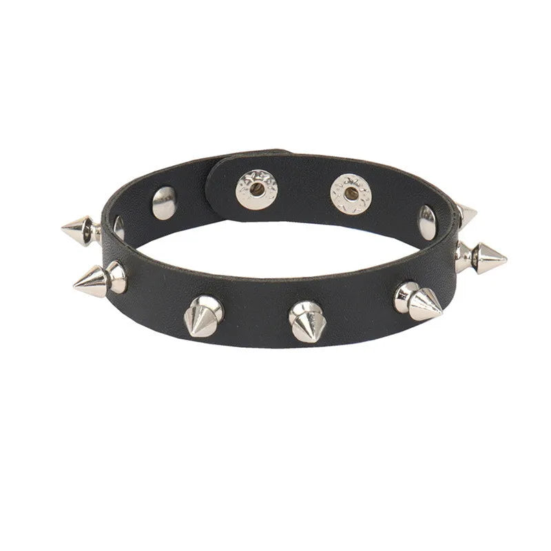 PU Leather Bracelets, Adjustable Cuff Bracelet/ Rivets/Buckle Wristband for Men /Women