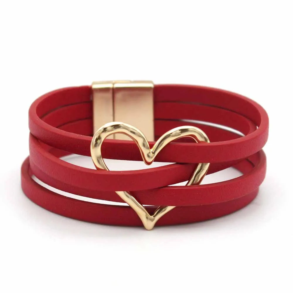 Leather Bracelets For Women, Fashion Bracelets & Bangles , Elegant Multilayer Wide Wrap Bracelet. Jewelry Gift.  All Colors Available except Lt. GRAY and AQUA