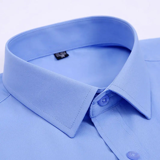 Spring  Men's Stripes and solids,  long-sleeved Shirt,  Non-ironing,  Anti-wrinkle,  Comfortable,  Breathable,  Business Casual Fashion Slim Fit