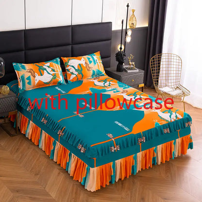 Sheet Set Household with Pillowcase Fashion Modern Water-proof Universal Skin-friendly Single Double Home Textile Bedding Luxury