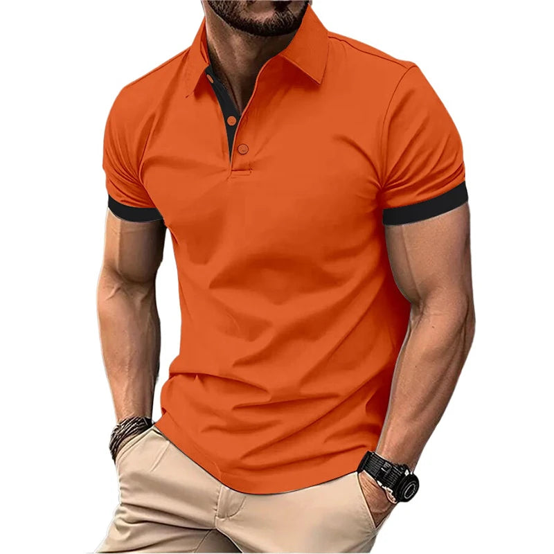 Summer Short Sleeve Polo Shirt for Men. Lots of  Stretch to the T -Shirts. Business Breathable, Lightweight Sweater