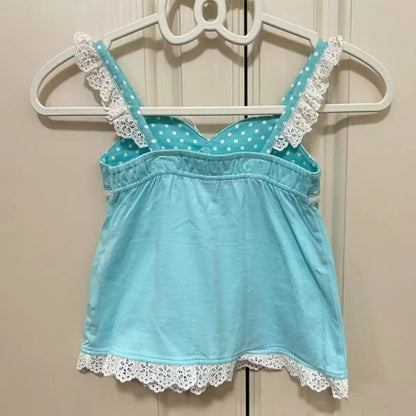 Summer Printed Halter Vest with Bow,  Lace Stitching  on Tanks Tops for WOMEN/girls.   " Slim-fit"  Cute,  Sweet Camisole.  S, M, mostl.y available while L is low-stock.