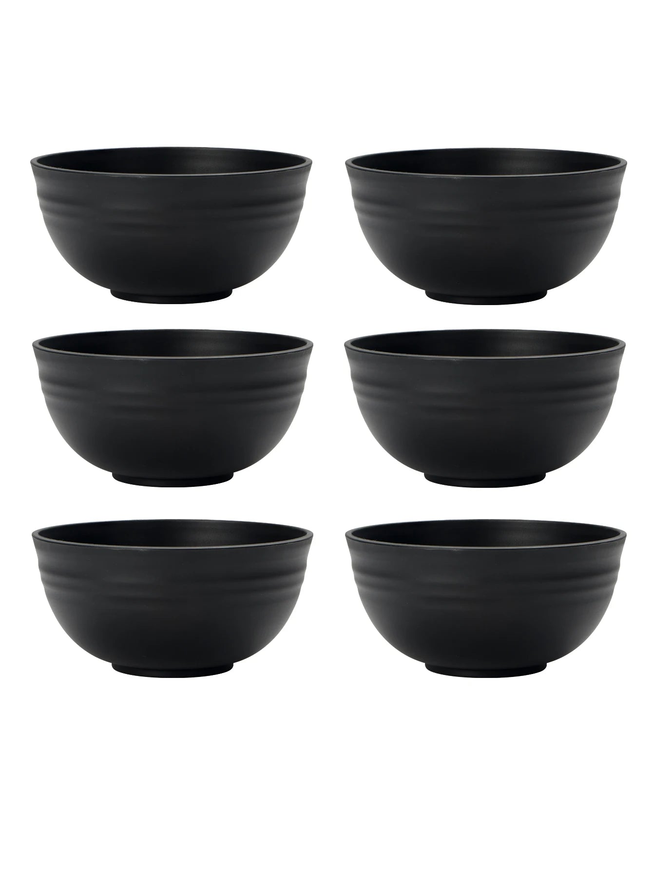 4/6/8pcs  Black grain bowl,  Reusable household plastic dinner bowl. Can hold food,  dessert,  grain,  great outdoor bowl