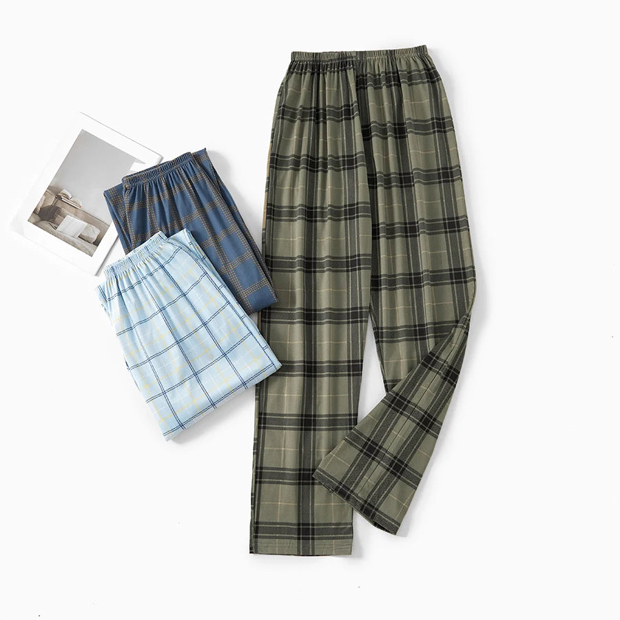 Men's Stylish Summer Pajama Pants, Thin, Loose, Breathable,  Air-Conditioned Pants with Elastic Waist