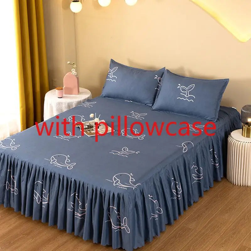 Sheet Set Household with Pillowcase Fashion Modern Water-proof Universal Skin-friendly Single Double Home Textile Bedding Luxury