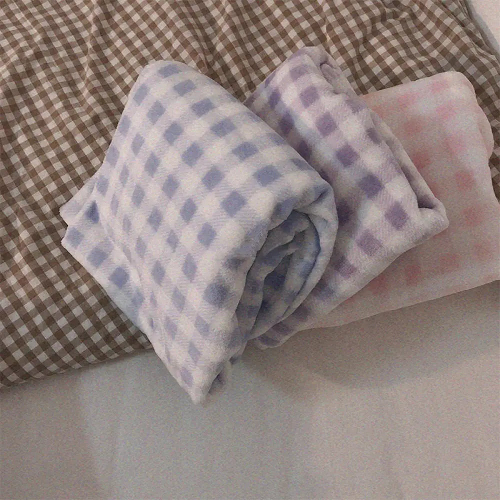 Fleece, Thick Warm Women's Pajamas Set FOR Winter Sleepwear. Casual Solid Top and Plaid Pants Soft  Pajmpas Set for Women