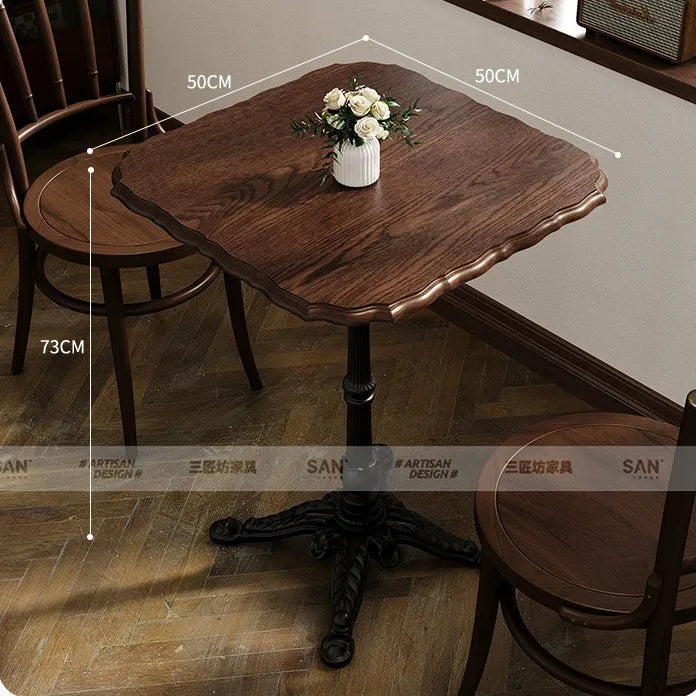 American Retro Cafe.   Solid Wood Table and Chair Combination  for Small space or Restaurant.