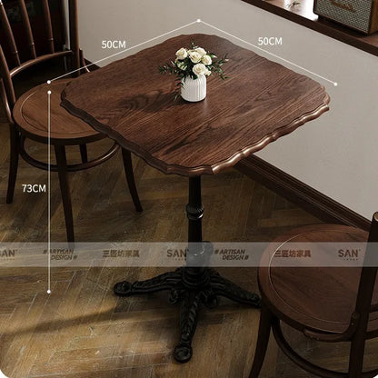 American Retro Cafe.   Solid Wood Table and Chair Combination  for Small space or Restaurant.