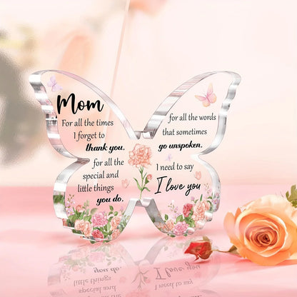 Gifts for Mom, Delicate Mom Birthday Gifts from Daughter,  Son,  Moms Birthday  Mother Day Gifts - Butterfly Acrylic Decorations