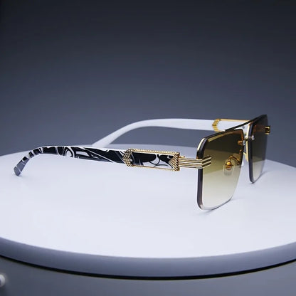 Fashion Rimless Sunglasses Men /Womens Popular Frameless Sun Glasses Male/  Female Classic Small Square Summer Traveling Shades