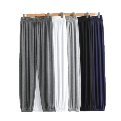 Large Size Men Pajama Pants of Modal Anti-Mosquito fabric.  Home wearand outside.  Also Loose Leisure Sleeping Pants.