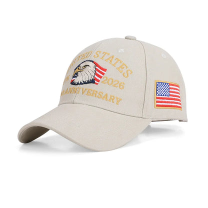 Hot Sale Unisex Baseball Cap for American 250th Anniversary 1776-2026.  Embroidered Hat Cap Eagle Pattern USA Patriotic Hat