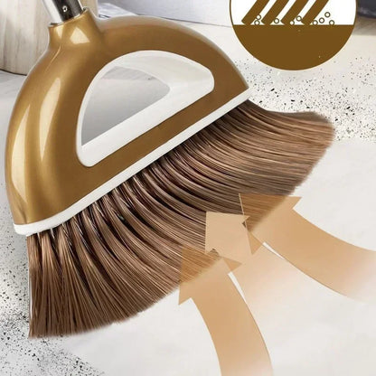 Sweeper/Wiper for Floors.  Home Accessories Sweeping, Dust Brush,  Multifunction Magic Broom and Plastic Dustpan Set.