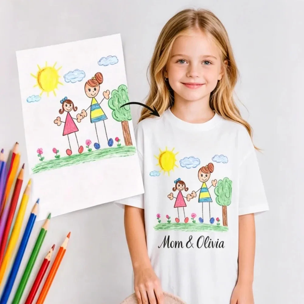 Custom Kids T-Shirt,  Blank Drawing Shirt for Personalized Design, Logo/ Photo or Text.   Childrens,  Boy /Girl Art Shirt