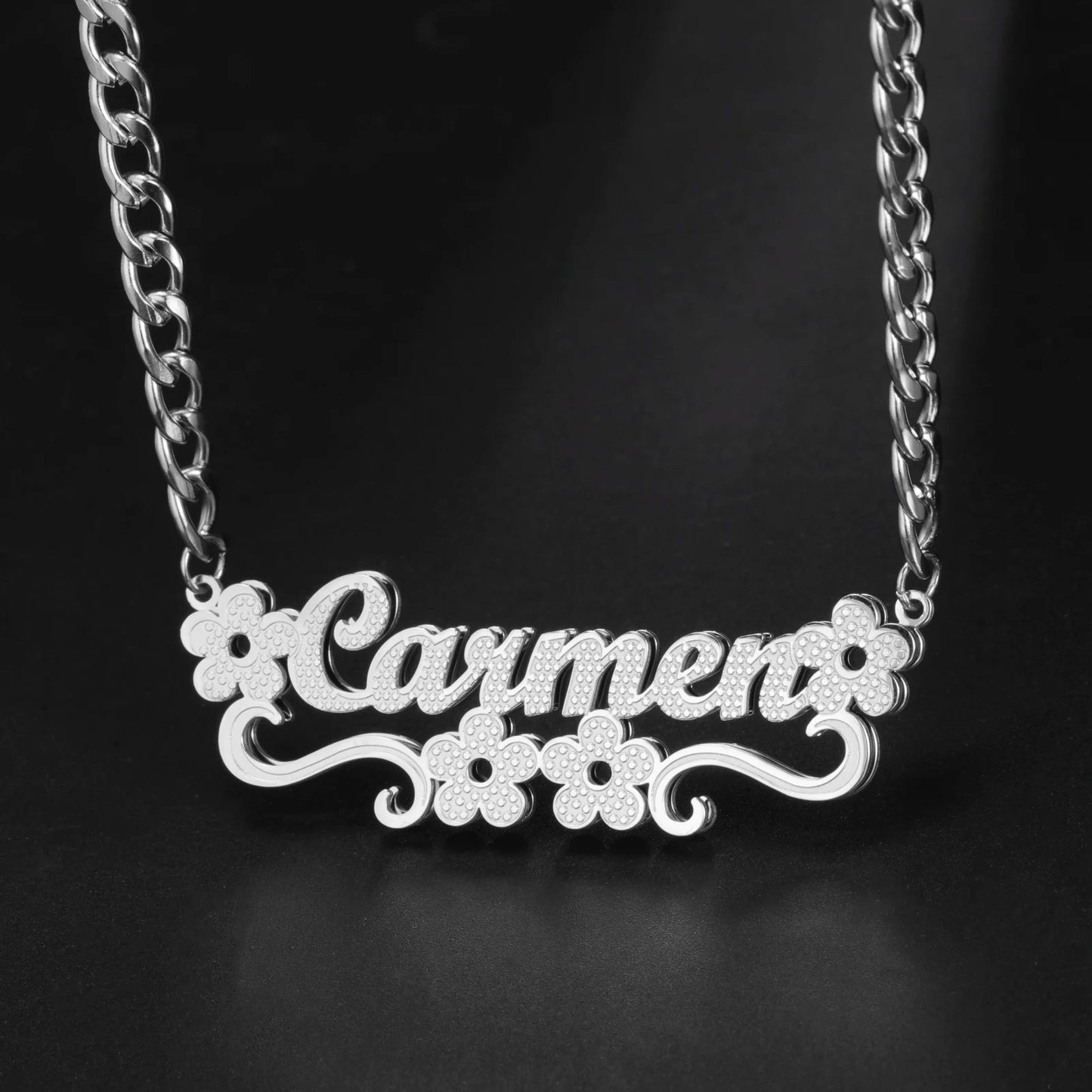 Sipuris Custom Name Necklace For Women Golden Choker Stainless Steel Personalized Corrosion Process Jewelry Wedding Gifts