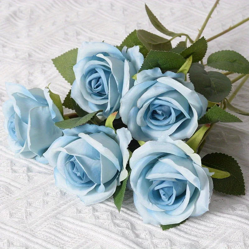 12pcs Realistic Artificial Rose Bouquet for Valentines Day, Weddings, Birthdays, and More  for Floral Arrangements