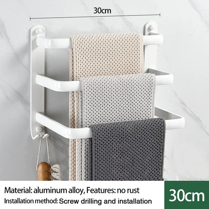 Single-layer/Double-layer/Triple-layer Towel Holder, Towel Storage,  Towel Rack  for Bathroom/Kitchen. Multi-layer Wall-mounted Towel Rack