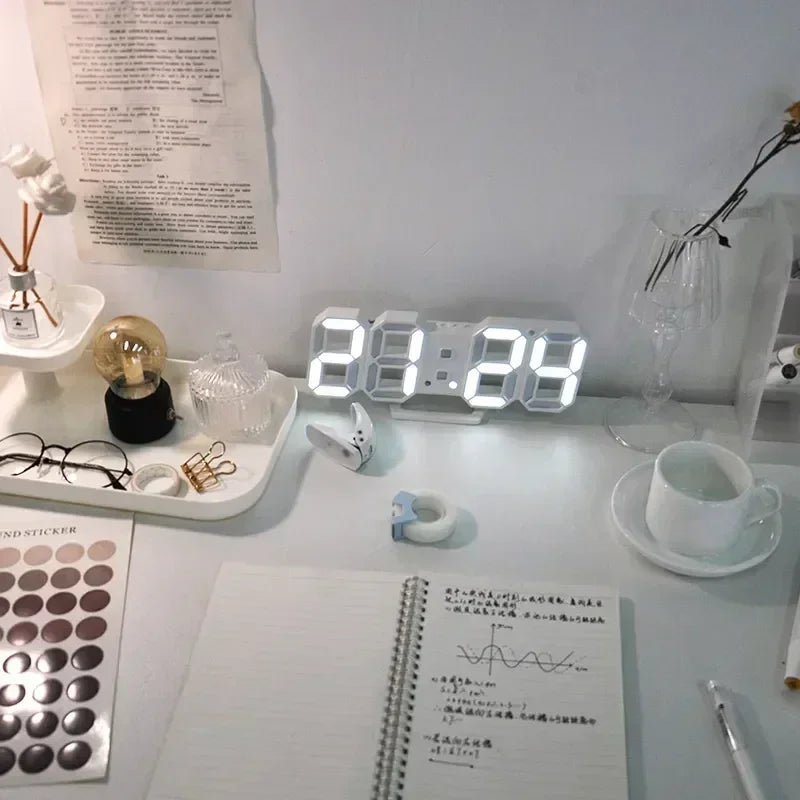 FUN Digital Wall Clock for Kitchen or Office.   Desk,  Electronic Alarm,   Modern Home Decoration for Bedroom Decor Interior Led Table Clocks Living Room