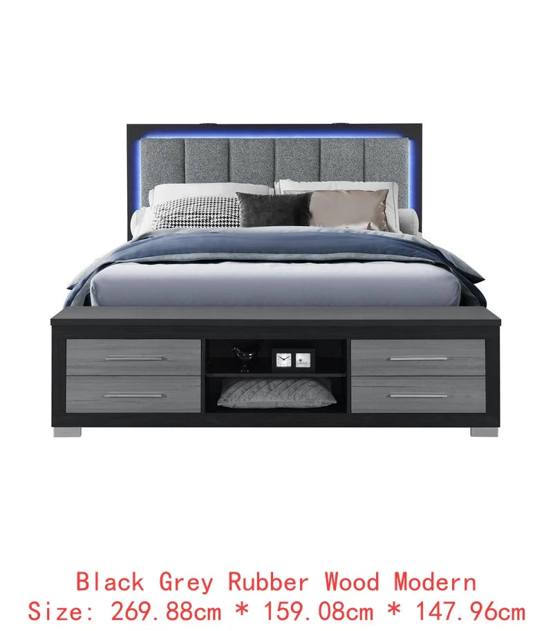 5-Piece Natural White King Bedroom Set