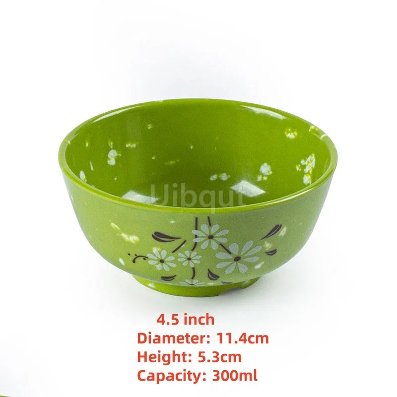 4.5 -5 inch 2 -10 piece set,  Break resistant Melamine Bowl for Thickened Flower Rice Soup or snacks.