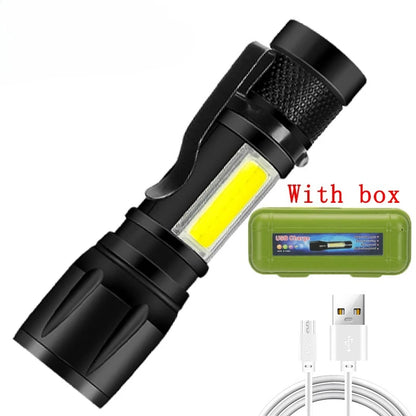 Rechargeable LED Flashlight Zoomable Torch with LCD Display, 3 Modes Waterproof High Power Hand Light, Outdoor Wilderness Camping