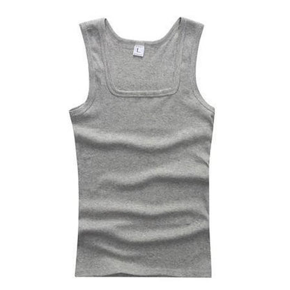 Men's Pure Cotton Tight Vest, Casual Sports Tank Tops,  Sleeveless Basic Tops, Quick Drying Bodybuilding Vest