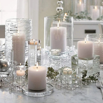 Crystal Glass Candle Holder for   Creative Dining, Home Wedding,   Table Decorations, Party, Desktop, Modern Romantic Candle