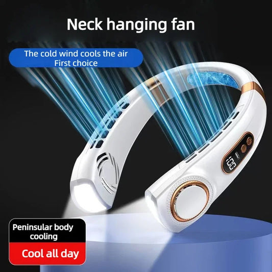 Neck Fan Rechargeable, Personal Portable Fan,  Battery Operated, Hands Free Wearable USB Neck Cooling Fan for Indoor /Outdoor.  White is least available....HURRY!!!  BLACK is MOST Available.