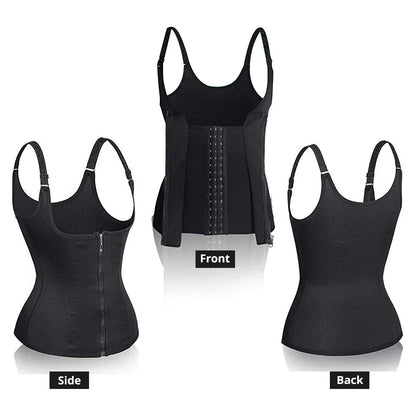Waist Trainer Tank Top For Women,  Zipper Body Shaper,  Tummy Control,  Sleeveless Top,  Women's Activewear Body Shaping Underwear
