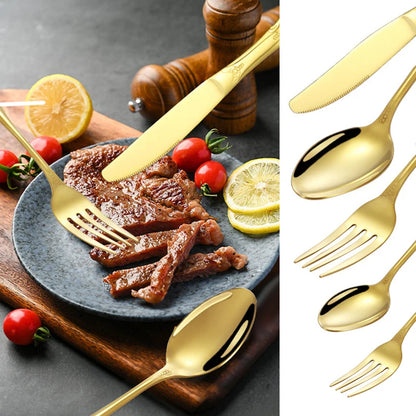 4/24pcs Elegant and durable vintage crown cutlery set - stainless steel cutlery for restaurants, home, parties and weddings.  The availability is limited to 4 pcs. of Gold, 4pcs of Silver, 24pcs. of silver.  Hoping this item