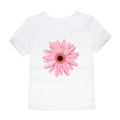T-shirts with Flower Print for Teenage Girls.