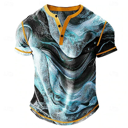 Summer Men's Breathable Polo Shirt Casual Relaxed-Fit,  Short-Sleeve Henley neck T-Shirt.  Classic Athletic-Style Men's Short-Sleeve. This is ASIAN SIZING so that means order 1-2 sizes larger if you normally wear US or EURO s