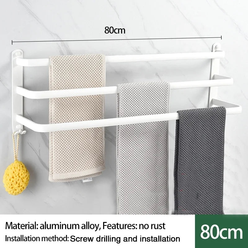 Single-layer/Double-layer/Triple-layer Towel Holder, Towel Storage,  Towel Rack  for Bathroom/Kitchen. Multi-layer Wall-mounted Towel Rack