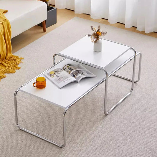 Stainless Steel Simplicity Coffee Table,  Modern Design  with Metal.  Unique Coffee Table Advanced Sense of Nordic Style