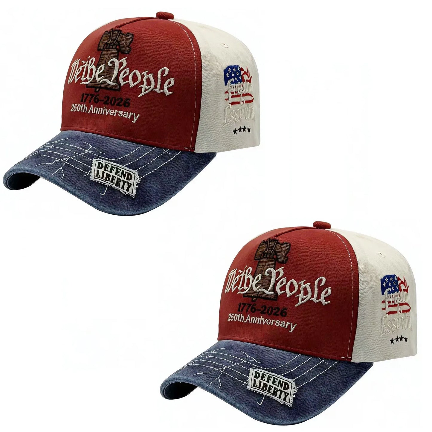 Embroidered Baseball Caps For Patriotic USA 250th Anniversary Hat 1776-2026 Male  or Female Adult Gift