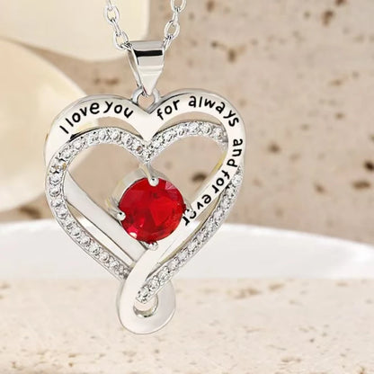 Elegant Style Heart shaped Pendant Necklace.  Hollow Design Mother's Day Gift.
