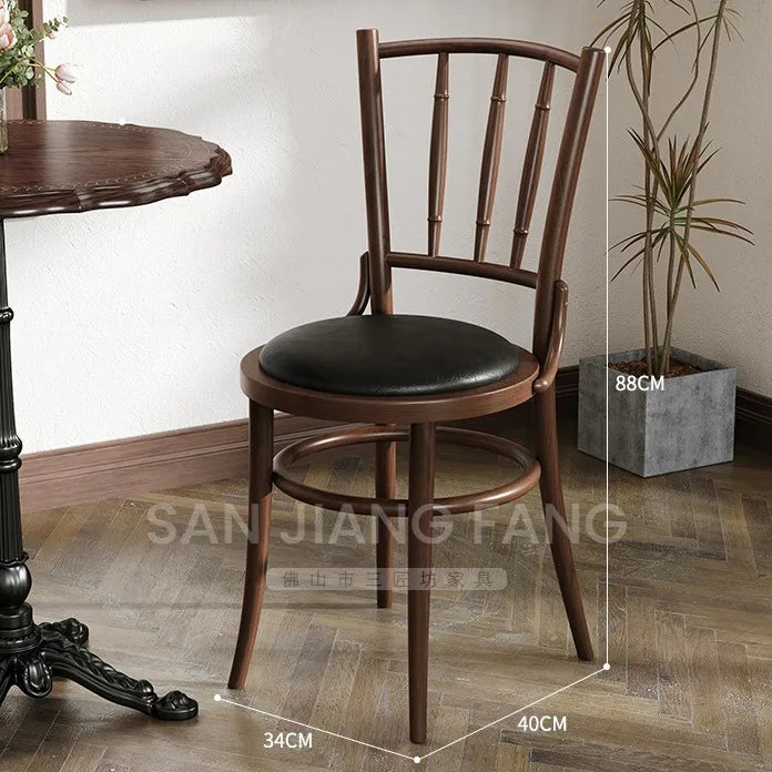 American Retro Cafe.   Solid Wood Table and Chair Combination  for Small space or Restaurant.