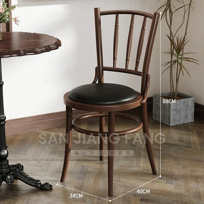 American Retro Cafe.   Solid Wood Table and Chair Combination  for Small space or Restaurant.