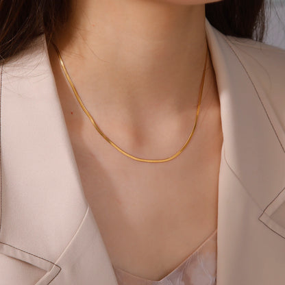 Stainless Steel Snake Chain Necklace for Women /Men of Gold Color  with Herringbone Choker,  Neck Chains 2026 Trend Jewelry Gift.  Perfect Gift for MOTHERS and FATHERS DAY