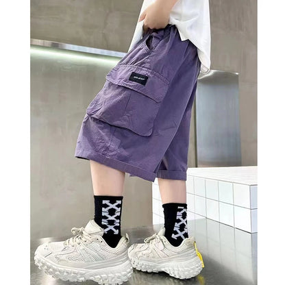 3-14 Years New Fashion Summer Boys Shorts,  Cotton , Big Pockets,  Half Trousers For Kids, Outdoor Sport Pants