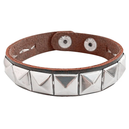 Unique Rivet PU Leather Studded Bracelet, Bangle, Rivet Bracelet,  Cuff Wrap,  Men /Women Metal Wristband . BLACK is low stock.  White is very available.