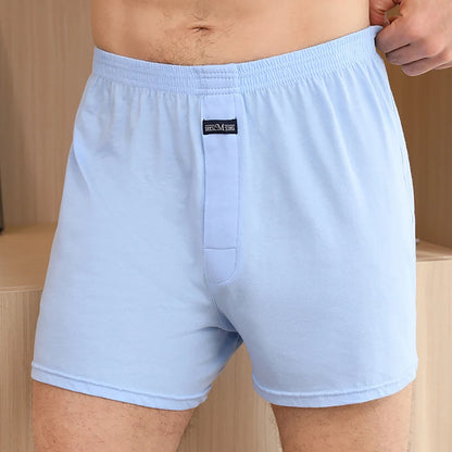 100% Cotton Men Pajama Shorts  for Summer. Solid Elastic Waist, Short Pants,  Casual and Breathable.