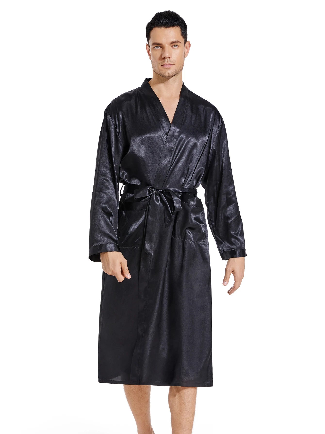King/ queen glitter writing on back for men and  women,  robe,  satin,  crown design,  honeymoon couple,   kimono robes