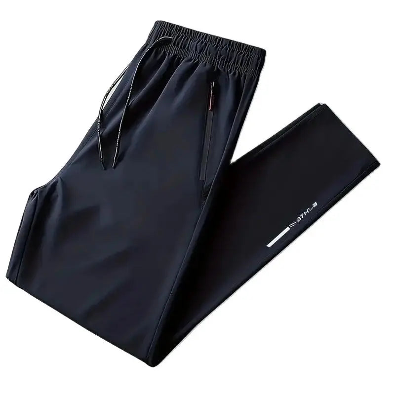 Soft Men's Casual Straight Pants,  Stretch Elastic Waist,  Jogger,  Classic Blue /Black/ Gray Trousers with Plus Sizes