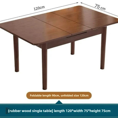 Extendable Wooden Dining Table,  Kitchen/Dining Room Furniture.  Adjustable Size 90/100/120cm Walnut Space Saving Table